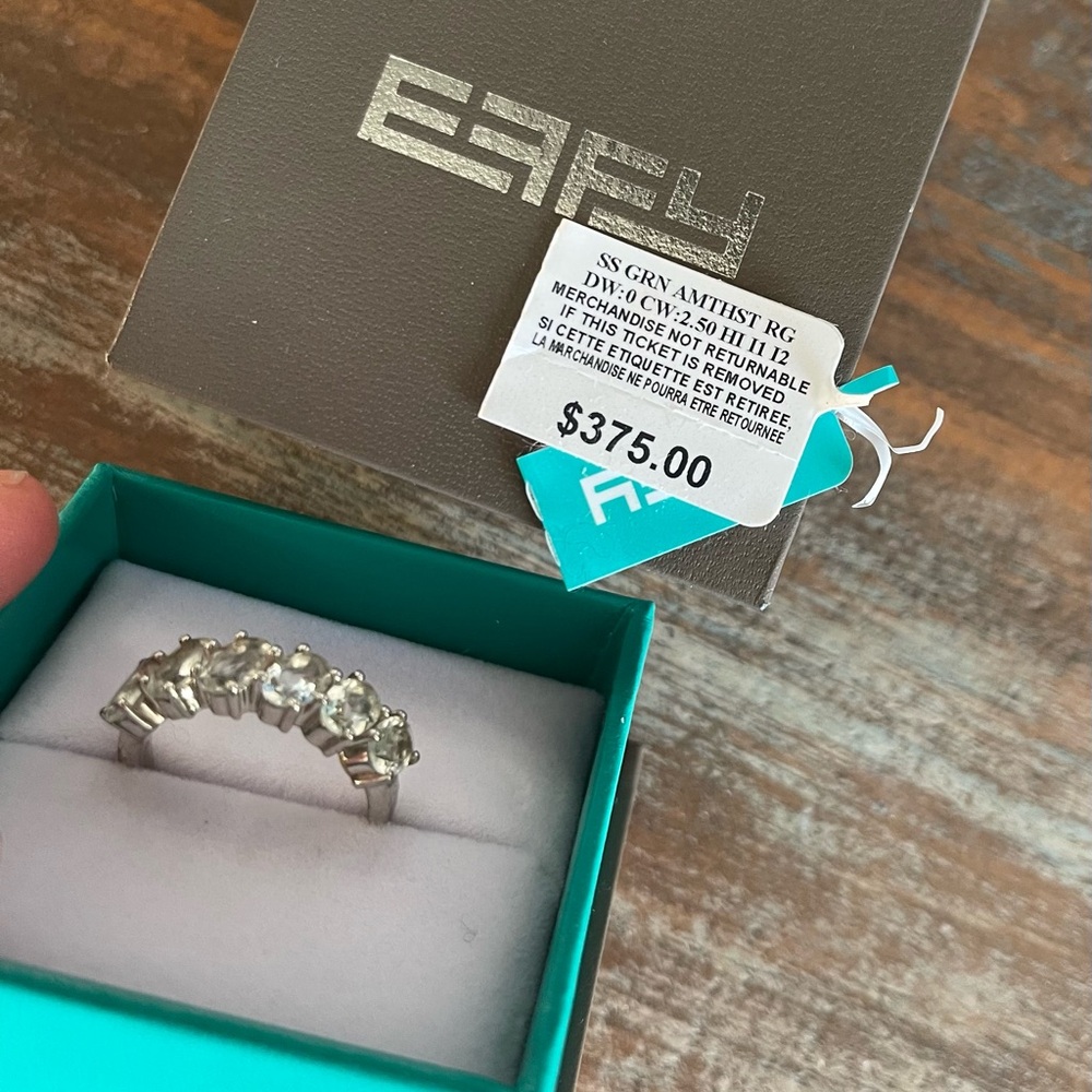 Effy Green amethyst Silver Ring